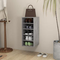 vidaXL Schuhschr&auml;nke 31,5 x 35 x 70 cm Betongrau 6 F&auml;cher f&uuml;r Schuhe