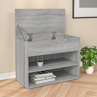 vidaXL Schuhbank Grau Sonoma 60x30x45 cm Holzwerkstoff
