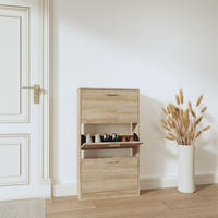 Schuhschrank Eichen-optik 59x17x108 Cm Holzwerkstoff Vidaxl