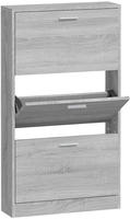 vidaXL Schuhschrank Grau Sonoma 59x17x108 cm Holzwerkstoff
