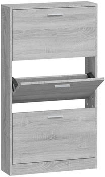 vidaXL Schuhschrank Grau Sonoma 59x17x108 cm Holzwerkstoff (342532)