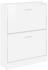vidaXL Schuhschrank Hochglanz-Weiß 59x17x81 cm Holzwerkstoff (342538)