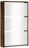 vidaXL Schuhschrank mit Spiegel 3 Fächer Räuchereiche 63x17x102,5 cm (342638)