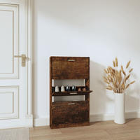 Schuhschrank R&auml;uchereiche 59x17x108 Cm Holzwerkstoff - Vidaxl