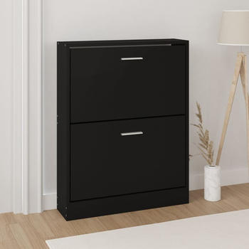 vidaXL Schuhschrank Schwarz 59x17x81 cm Holzwerkstoff (342536)
