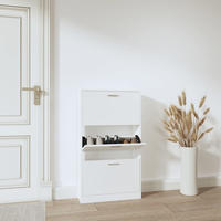 Schuhschrank Wei&szlig; 59x17x108 Cm Holzwerkstoff - Vidaxl