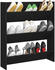 vidaXL Wand-Schuhschrank Schwarz 80x18x90 cm Holzwerkstoff (806779)