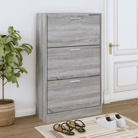 Schuhschrank Grau Sonoma 63x24x103 Cm Holzwerkstoff Vidaxl