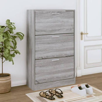 vidaXL Schuhschrank Grau Sonoma 63x24x103 cm Holzwerkstoff (342556)
