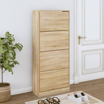 vidaXL Schuhschrank Sonoma-Eiche 63x24x147 cm Holzwerkstoff (342543)