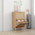 vidaXL Schuhschrank Braun 52x25x80 cm Holzwerkstoff & Rattan Natur (345647)