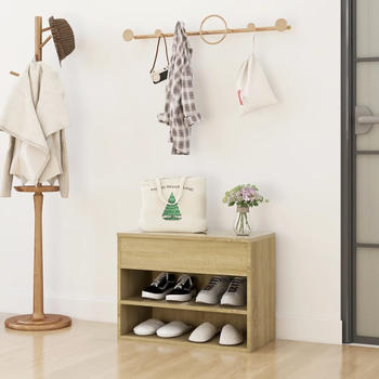 vidaXL Schuhbank Sonoma-Eiche 60x30x45 cm Holzwerkstoff (808741)