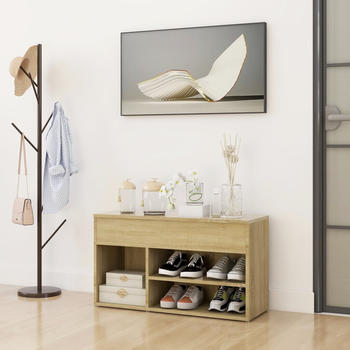 vidaXL Schuhbank Sonoma-Eiche 80x30x45 cm Holzwerkstoff (808750)