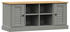 vidaXL Schuhbank VIGO Grau 106x35x40 cm Massivholz Kiefer (353180)