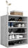 vidaXL Schuhschrank Betongrau 60x35x70 cm Holzwerkstoff (808940)