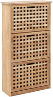 vidaXL Schuhschrank 55 x 20 x 104 cm Walnuss Massivholz