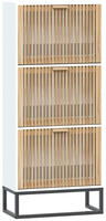 vidaXL Schuhschrank Wei&szlig; 52x25x120 cm Holzwerkstoff