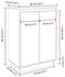 vidaXL Schuhschrank 60x35x80 cm Massivholz Kiefer Braun