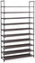 Relaxdays Xxl Schuhregal Stecksystem, 10 Ebenen, für 50 Paar Schuhe 176,5x99x29,5 cm braun