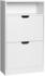 Songmics Vasagle Schuhschrank mit 2 Klappen 60 x 24 x 102 cm weiß LBC040W01