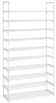Relaxdays Xxl Schuhregal Stecksystem, 10 Ebenen, modular 175,5 x 93 x 30,5 cm weiß