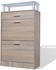 vidaXL Schuhschrank mit Schubfach und oberem Glasregal - Eiche