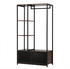 Woltu Garderobenständer mit Lagerschrank 40x167x90 cm Buche (SR0131dc)