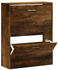 vidaXL Schuhschrank Räuchereiche 63x24x81 cm (342561)