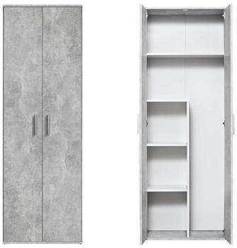 mokebo Der Lange 180x60x34cm Besenschrank betonoptik