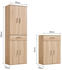 mokebo Mehrzweckschrank 60cm Der Praktische mit Schubladen braun