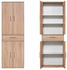 mokebo Mehrzweckschrank Der Praktische 60cm mit Schubladen groß Eiche braun