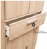 mokebo Mehrzweckschrank Der Praktische 60cm mit Schubladen groß Eiche braun