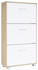 Casaria Schuhschrank 115x60x24cm Eiche/Weiß