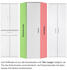 mokebo Eckschrank Der Lange 64x64x180 cm matt Anthrazit/schwarz