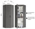 mokebo Eckschrank Der Lange 64x64x180 cm matt Anthrazit/schwarz