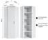 mokebo Eckschrank Der Lange 64x34x180 cm weiß