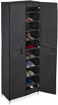 Relaxdays Schuhschrank, 30 Paar Schuhe, magnetische Türen HBT: 168 x 61 x 31,5 cm anthrazit