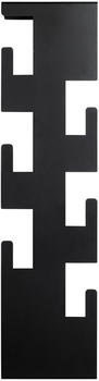 HAKU Wandgarderobe, schwarz 15 cm x8 cm x60 cm (47506)