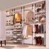 vidaXL Teleskop-Garderobe mit Stangen und Regal Aluminium (321114)