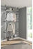 vidaXL Teleskop-Garderobe mit Stangen und Regal Aluminium (321114)