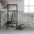 Spinder Design Ivar 2 Garderobe mit 6 Haken 70x29x178Schwarz (434088)