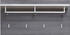 trendteam Garderobe Paneel Line Sard. Rauchsilber/Weiß Melamin/ 80x40x28 cm (189844403)
