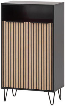 Möbelpartner Schuhschrank Hank schwarz matt 60,2x107,9x33,05 cm