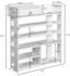Wohnling Schuhregal weiß 75x92,5x24 cm