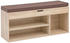 Wohnling Schuhbank Eiche Sonoma Nachbildung braun 104x51x32 cm