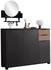 Möbelpartner Schuhschrank Alexa schwarz matt 141,9x105,5x35 cm