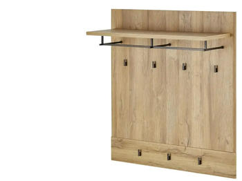 Möbel Kraft Garderobenpaneel holzfarben Holzwerkstoff 93,6x101x32,5