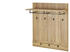 Möbel Kraft Garderobenpaneel holzfarben Holzwerkstoff 93,6x101x32,5