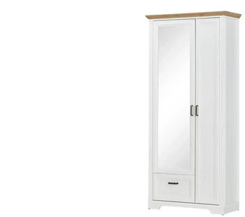 Möbel Kraft Garderobenschrank, 2-türig weiß 93x204x41