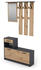 byLIVING Garderoben-Set TAMINA / Kommode mit Schuhschrank + hängende Garderobe mit Spiegel / anthrazit / Fronten braun Artisan Eiche / Flur-Schrank / Schränke / Regal / 100x190x25 (BxHxT)
